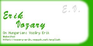 erik vozary business card